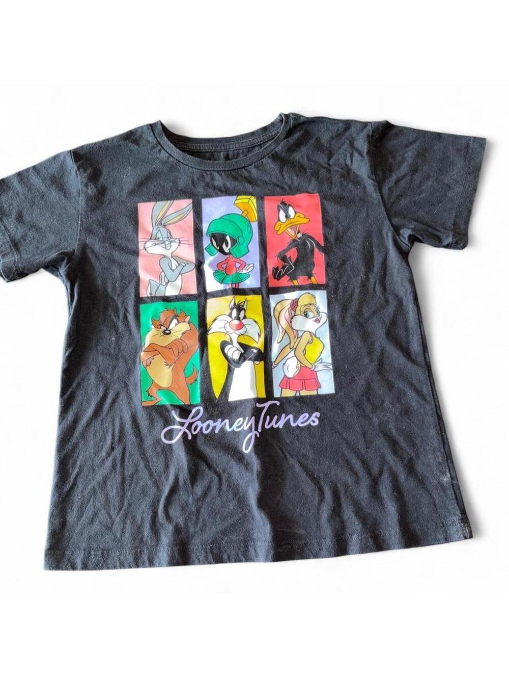 Looney Tunes Kid's Black and Multi Tshirt